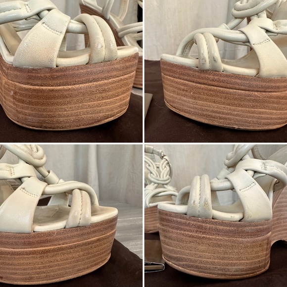 COPY - Authentic White Tom Ford KOTAO ICONIC Platform Sandals Heels, size 37.5,… - Picture 9 of 11